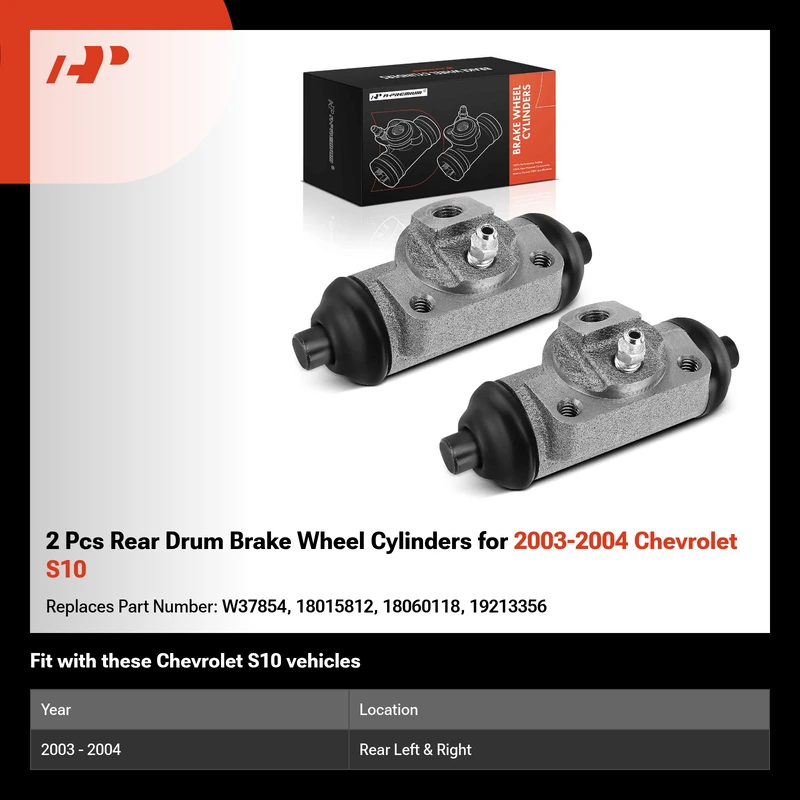 2 Pcs Rear Drum Brake Wheel Cylinders for 2003-2004 Chevrolet S10