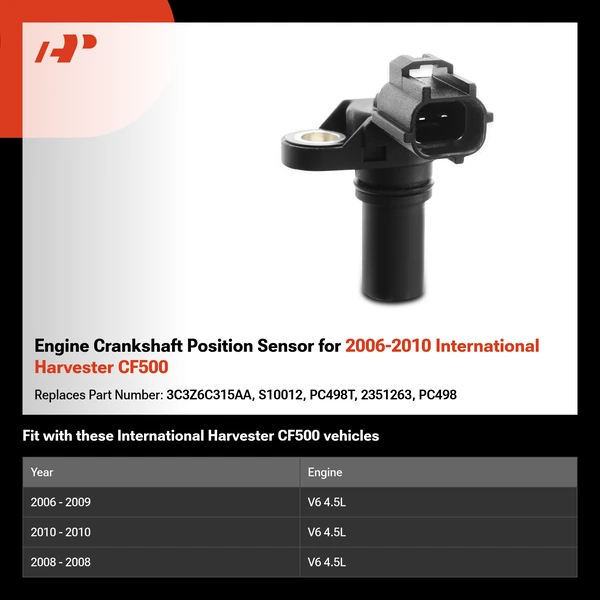 Engine Crankshaft Position Sensor for 2006-2010 International Harvester CF500