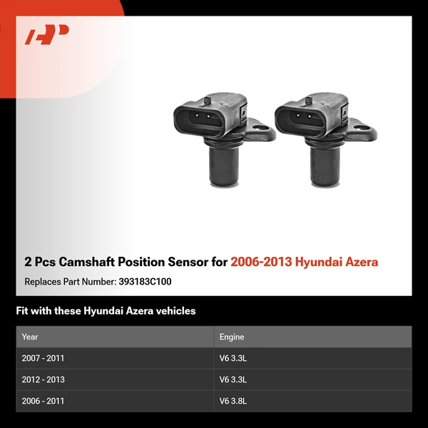 2 Pcs Camshaft Position Sensor for 2006-2013 Hyundai Azera