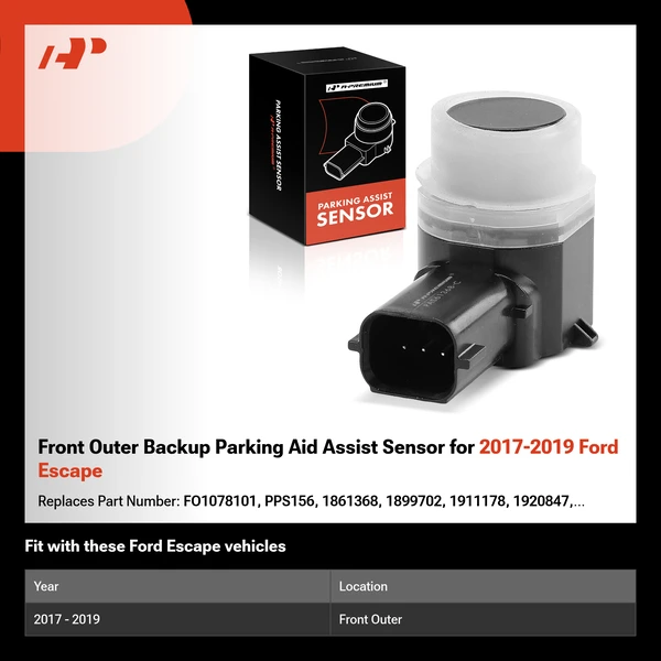 Front Outer Backup Parking Aid Assist Sensor for 2017-2019 Ford Escape