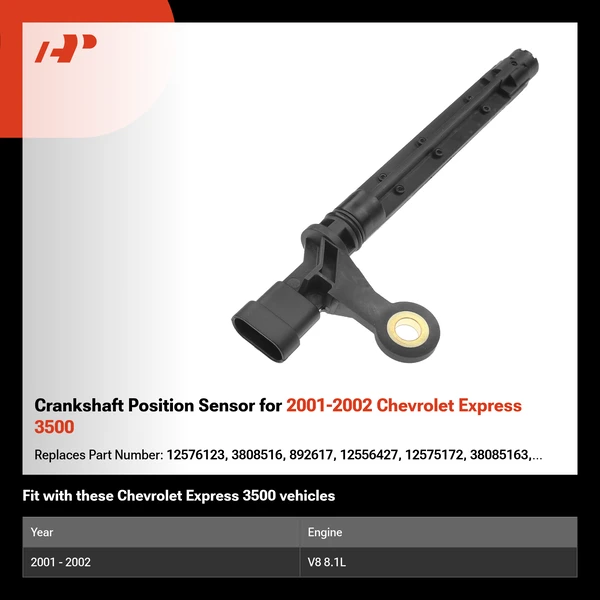 Crankshaft Position Sensor for 2001-2002 Chevrolet Express 3500