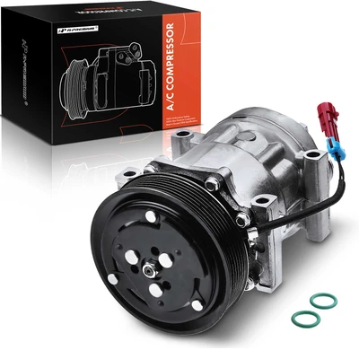 AC Compressor with Clutch & 7-Groove Pulley
