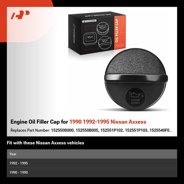 Engine Oil Filler Cap for 1990 1992-1995 Nissan Axxess