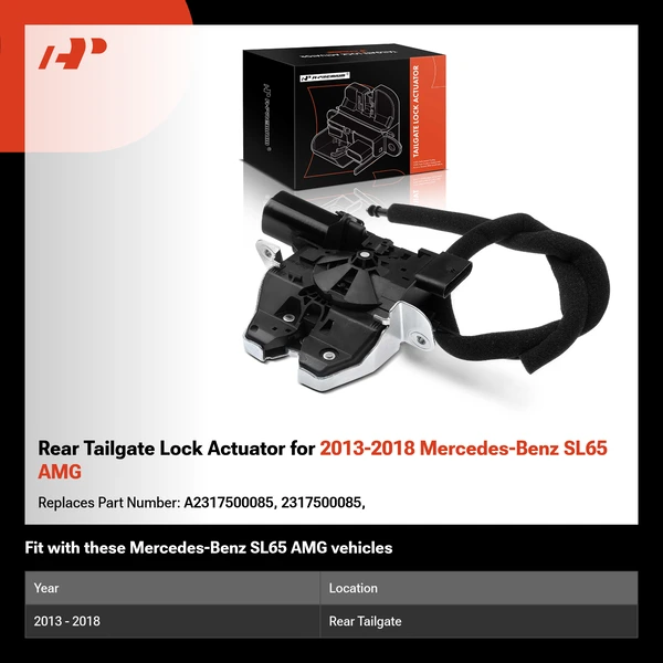 Rear Tailgate Lock Actuator for 2013-2018 Mercedes-Benz SL65 AMG