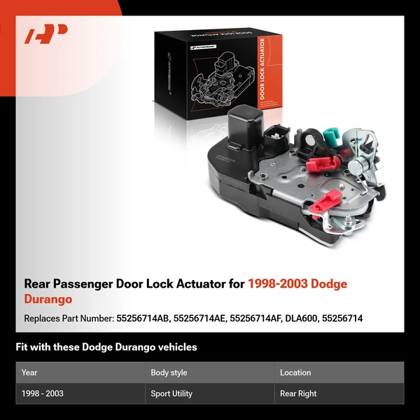 Rear Passenger Door Lock Actuator for 1998-2003 Dodge Durango
