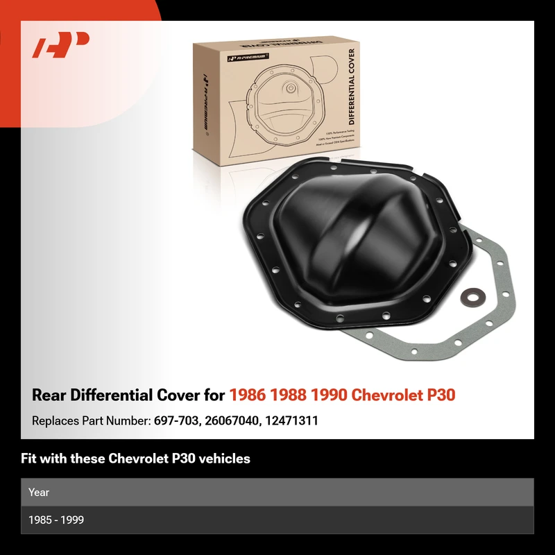 Rear Differential Cover for 1986 1988 1990 Chevrolet P30