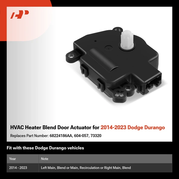 HVAC Heater Blend Door Actuator for 2014-2023 Dodge Durango