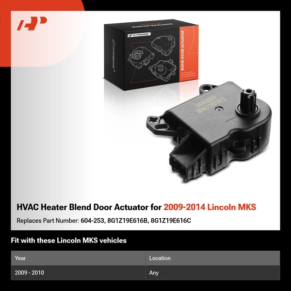 HVAC Heater Blend Door Actuator for 2009-2014 Lincoln MKS