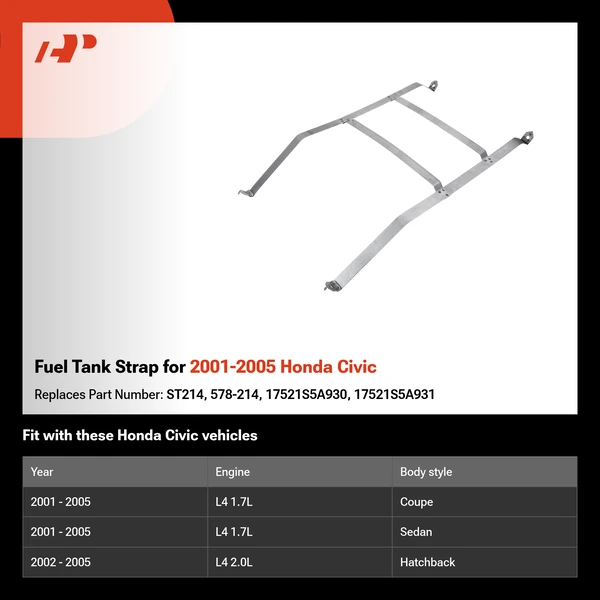 Fuel Tank Strap for 2001-2005 Honda Civic