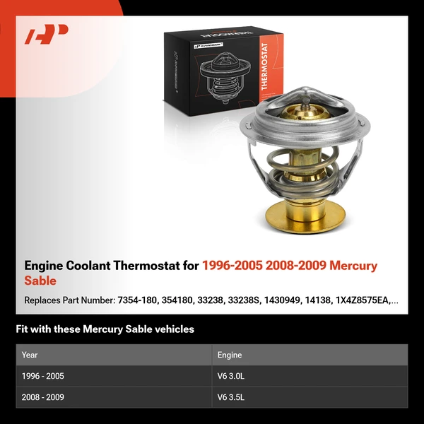 Engine Coolant Thermostat for 1996-2005 2008-2009 Mercury Sable