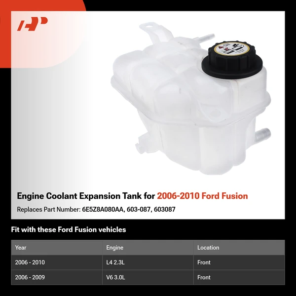 Engine Coolant Expansion Tank for 2006-2010 Ford Fusion