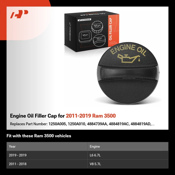 Engine Oil Filler Cap for 2011-2019 Ram 3500