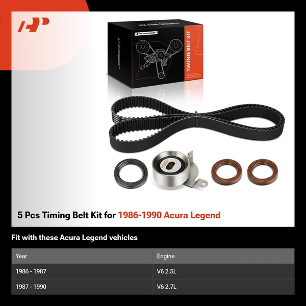 5 Pcs Timing Belt Kit for 1986-1990 Acura Legend