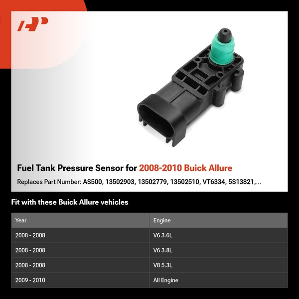 Fuel Tank Pressure Sensor for 2008-2010 Buick Allure