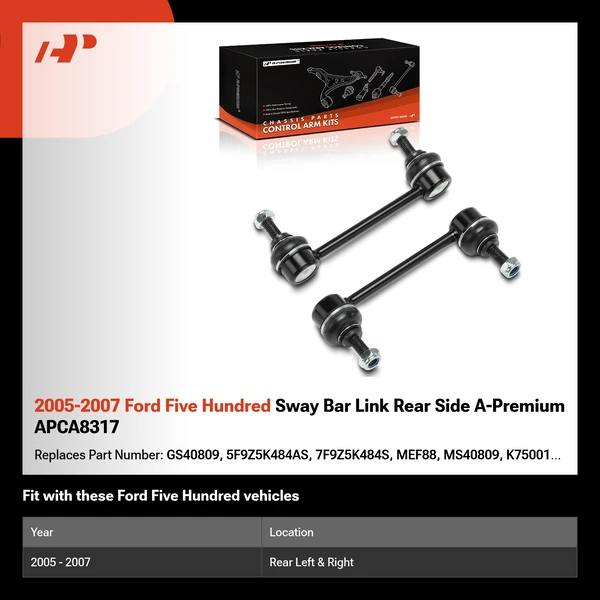 2005-2007 Ford Five Hundred Sway Bar Link Rear Side A-Premium APCA8317