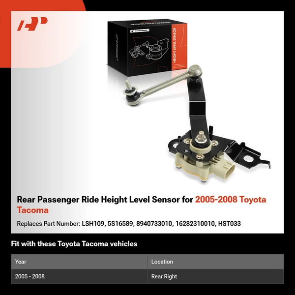 Rear Passenger Ride Height Level Sensor for 2005-2008 Toyota Tacoma