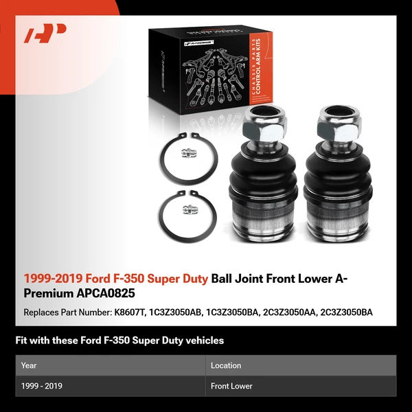 1999-2019 Ford F-350 Super Duty Ball Joint Front Lower A-Premium APCA0825