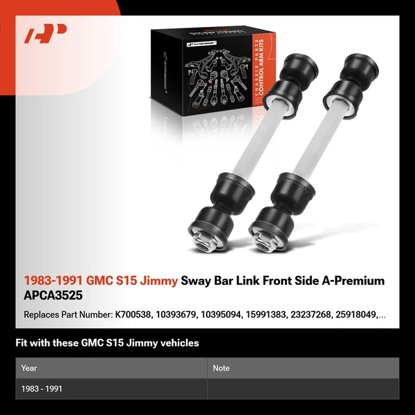 1983-1991 GMC S15 Jimmy Sway Bar Link Front Side A-Premium APCA3525