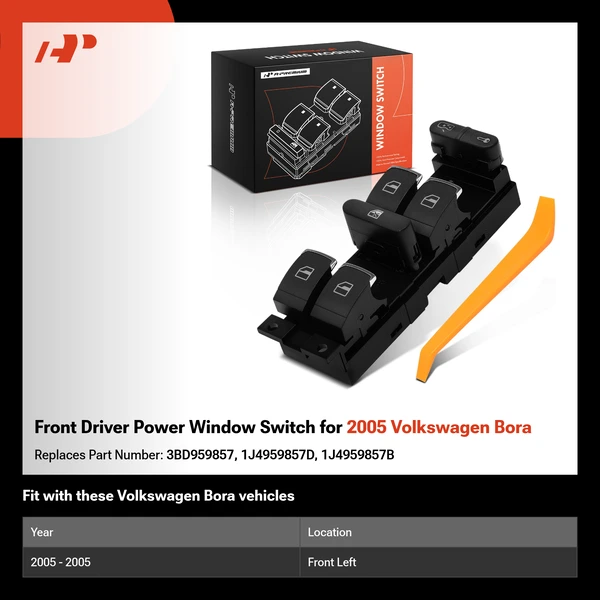 Front Driver Power Window Switch for 2005 Volkswagen Bora