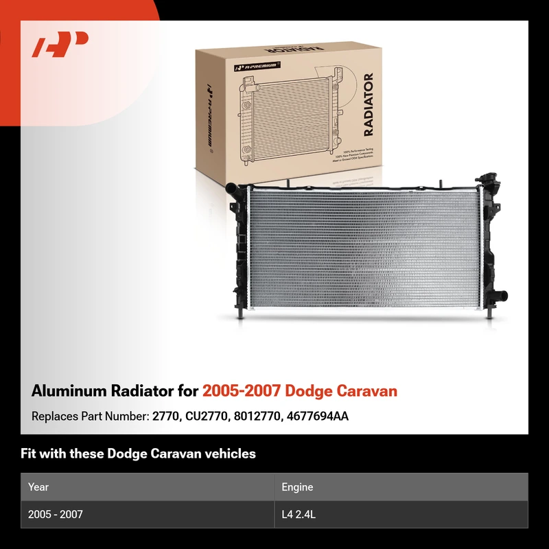 Aluminum Radiator for 2005-2007 Dodge Caravan