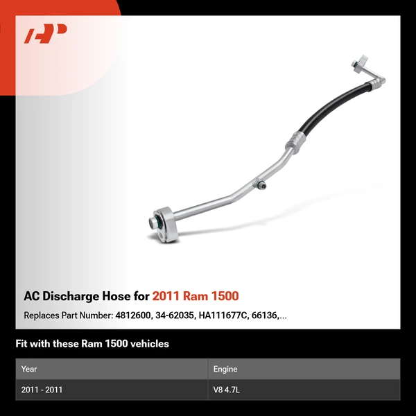 AC Discharge Hose for 2011 Ram 1500