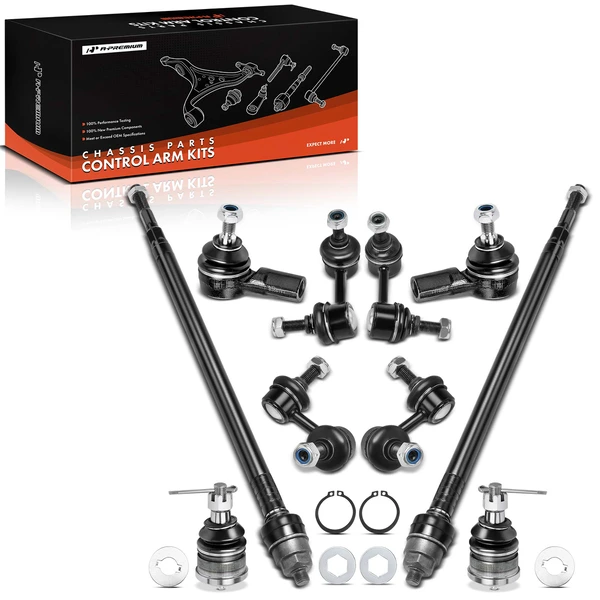 2001-2005 Honda Civic A Set of 10 Ball Joint Sway Bar Link and Tie Rod End Kit Front & Rear A-Premium APCA1627