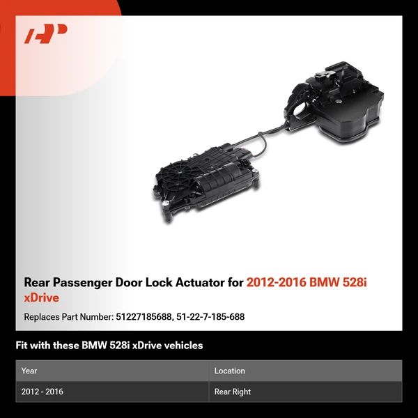 Rear Passenger Door Lock Actuator for 2012-2016 BMW 528i xDrive