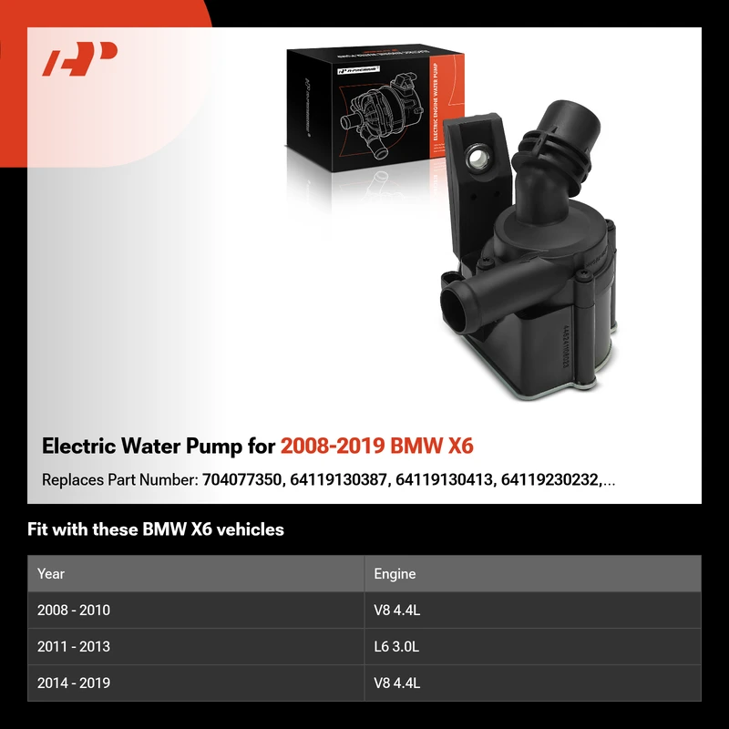 Electric Water Pump for 2008-2019 BMW X6