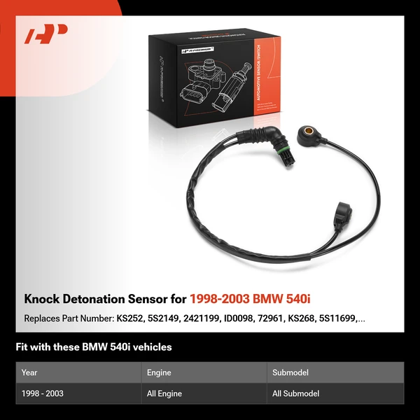 Knock Detonation Sensor for 1998-2003 BMW 540i