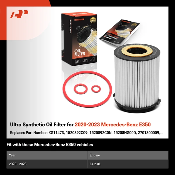 Ultra Synthetic Oil Filter for 2020-2023 Mercedes-Benz E350