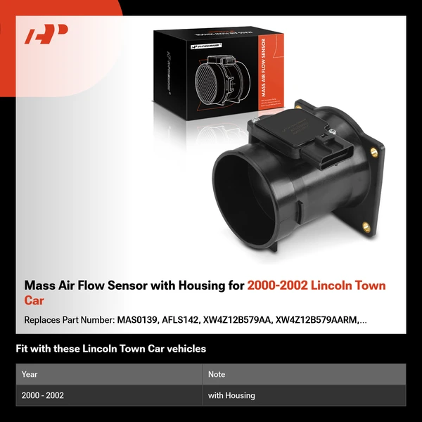 Mass Air Flow Sensor with Housing for 2000-2002 Lincoln Town Car