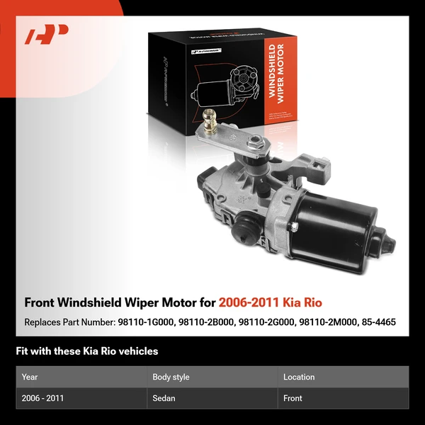Front Windshield Wiper Motor for 2006-2011 Kia Rio