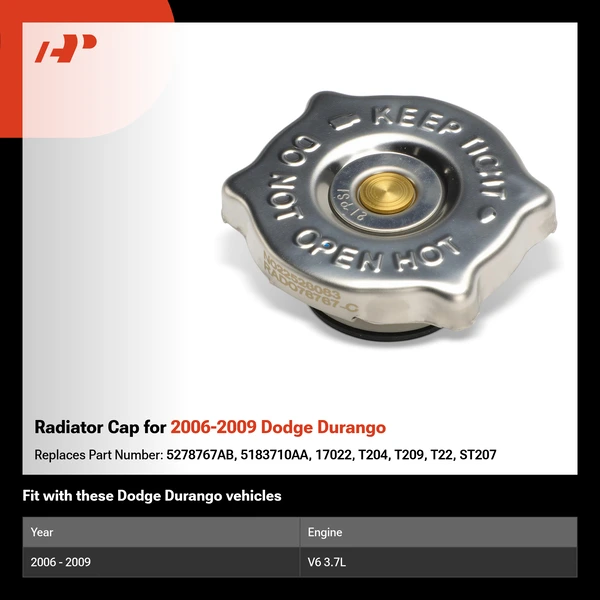 Radiator Cap for 2006-2009 Dodge Durango