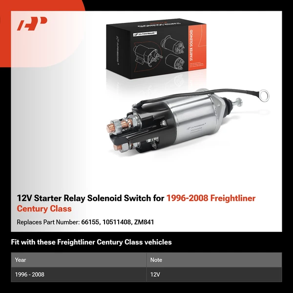 12V Starter Relay Solenoid Switch for 1996-2008 Freightliner Century Class