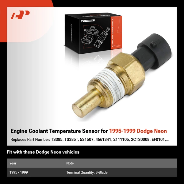 Engine Coolant Temperature Sensor for 1995-1999 Dodge Neon