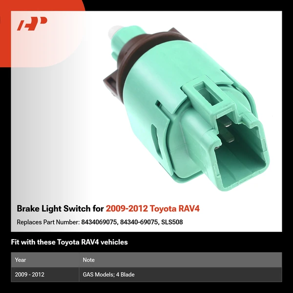 Brake Light Switch for 2009-2012 Toyota RAV4