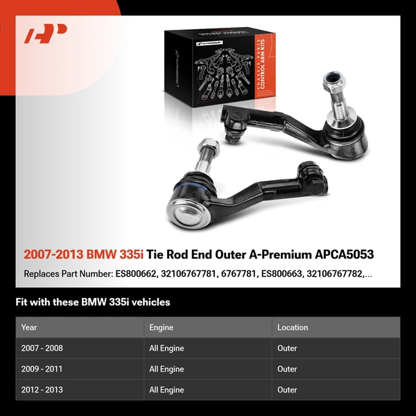 2007-2013 BMW 335i Tie Rod End Outer A-Premium APCA5053