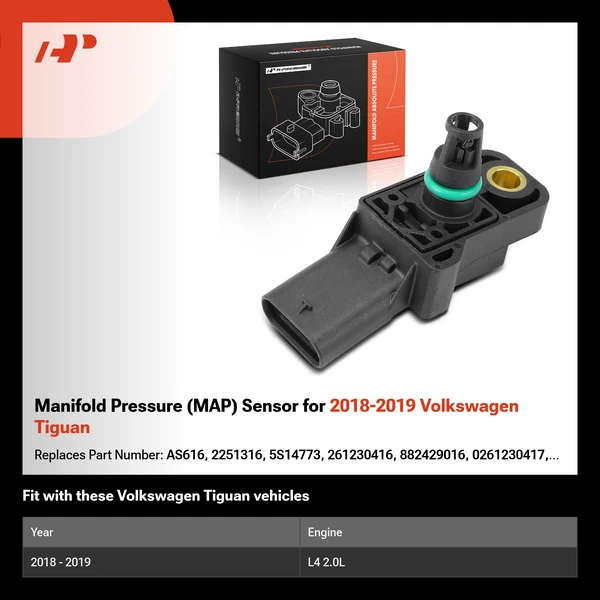 Manifold Pressure (MAP) Sensor for 2018-2019 Volkswagen Tiguan
