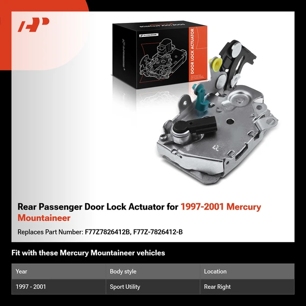Rear Passenger Door Lock Actuator for 1997-2001 Mercury Mountaineer