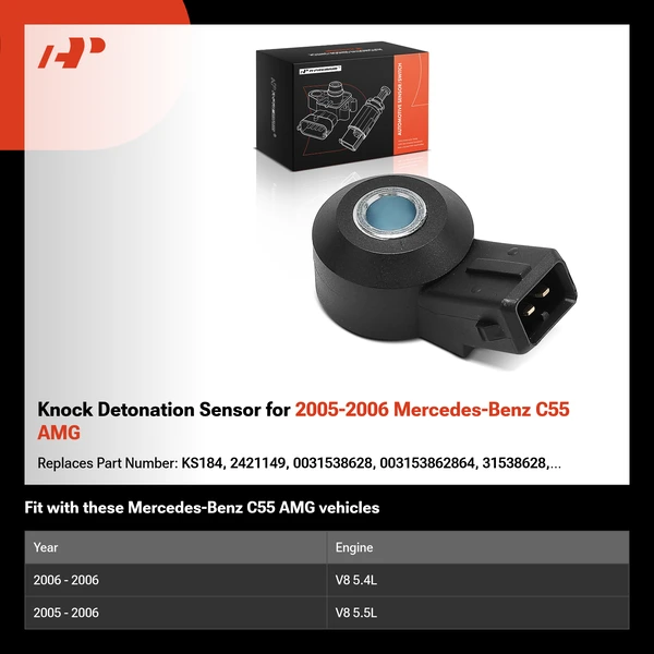 Knock Detonation Sensor for 2005-2006 Mercedes-Benz C55 AMG