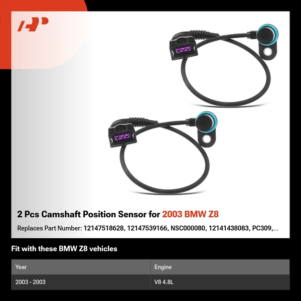 2 Pcs Camshaft Position Sensor for 2003 BMW Z8