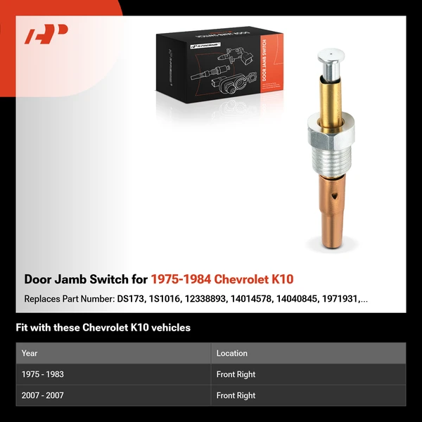 Door Jamb Switch for 1975-1984 Chevrolet K10