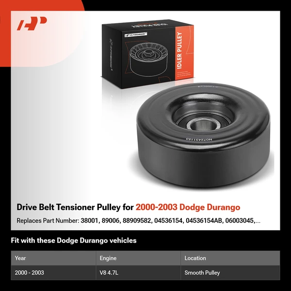 Drive Belt Tensioner Pulley for 2000-2003 Dodge Durango
