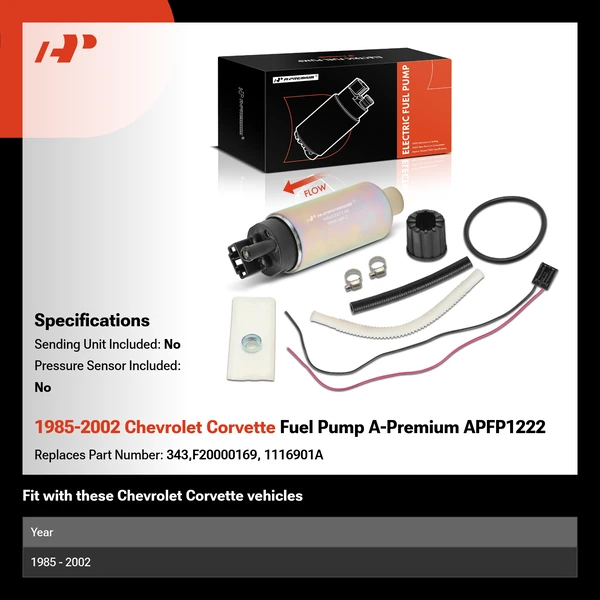 1985-2002 Chevrolet Corvette Fuel Pump A-Premium APFP1222