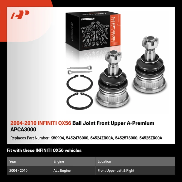 2004-2010 INFINITI QX56 Ball Joint Front Upper A-Premium APCA3000