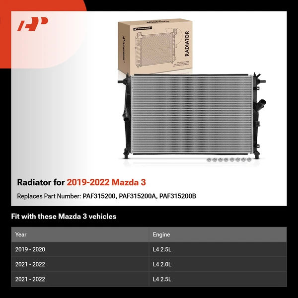 Radiator for 2019-2022 Mazda 3