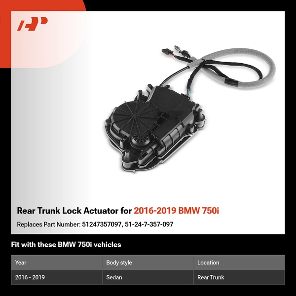 Rear Trunk Lock Actuator for 2016-2019 BMW 750i