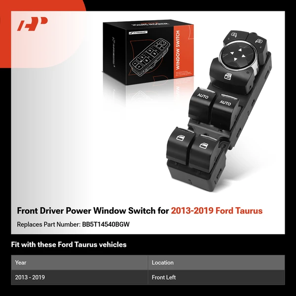 Front Driver Power Window Switch for 2013-2019 Ford Taurus