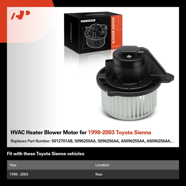 HVAC Heater Blower Motor for 1998-2003 Toyota Sienna