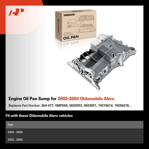 Engine Oil Pan Sump for 2002-2004 Oldsmobile Alero